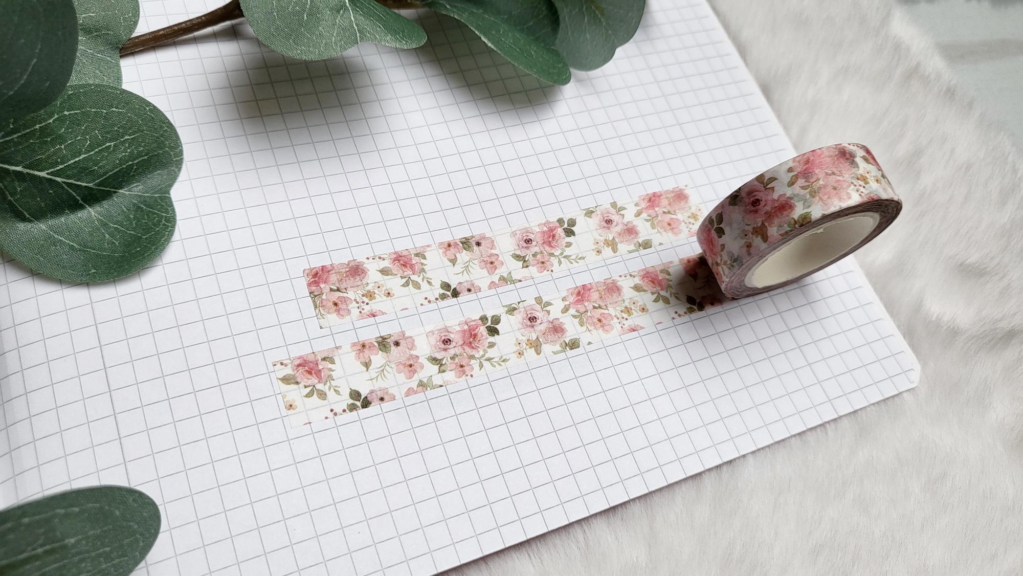 Washi Tape rosa Blumen